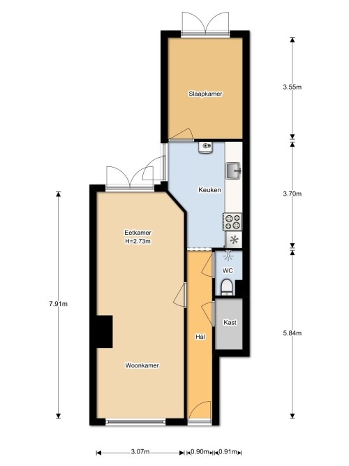 Appartement Linnaeusstraat in Utrecht