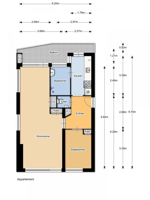 Appartement Stalpaertstraat in Alkmaar