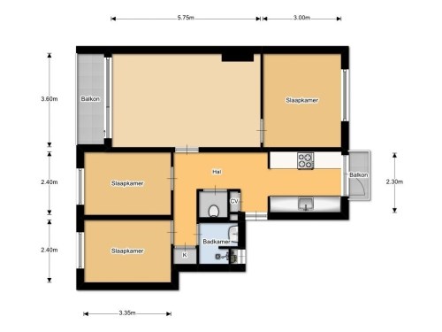 Appartement - Hekbootstraat/Rotterdam (€945.00/83.00m2)