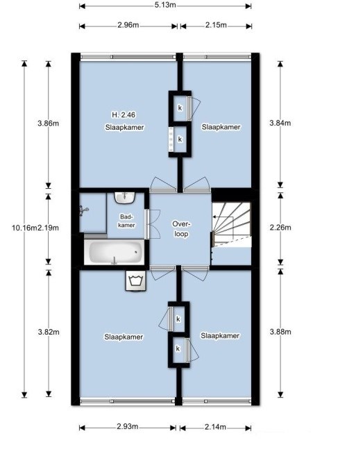 Appartement - Karel Doormanlaan/Hilversum (€980.00/96.00m2)