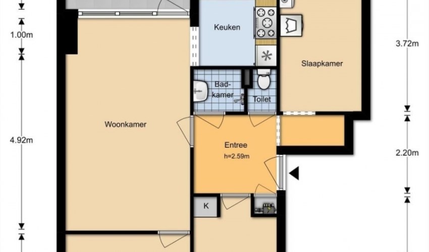 Appartement - Lindestraat/Alphen aan den Rijn (€890.00/63.00m2)