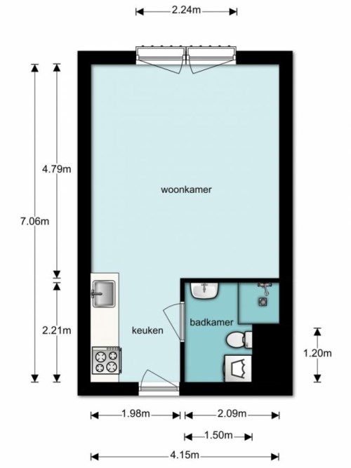 Kamer - Europaplein/Utrecht (€870.00/32.00m2)