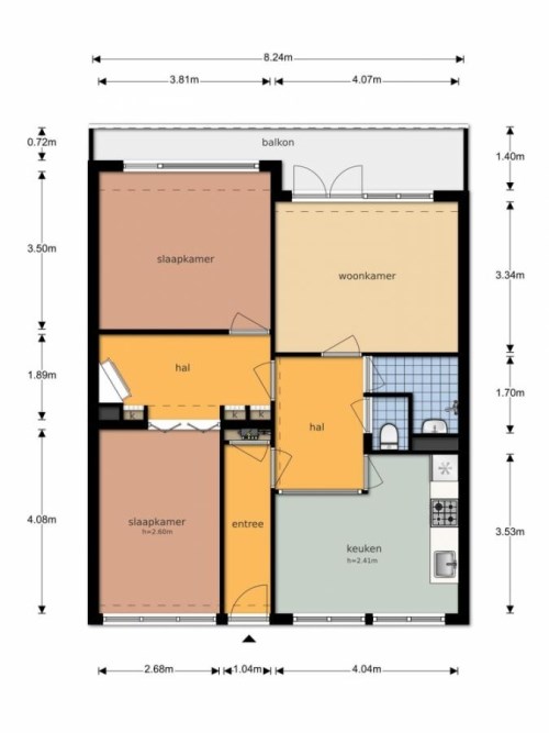 Appartement - Marco Pololaan/Utrecht (€900.00/75.00m2)