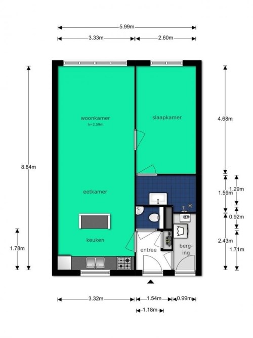 Appartement Minister Talmastraat in Utrecht