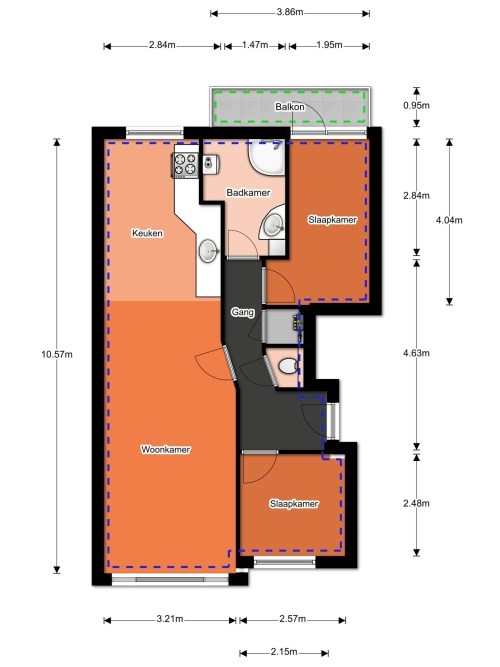 Appartement Koopmans van Boekerenstraat in Den Haag
