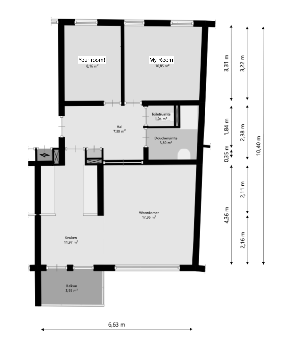 Appartement Oudeweg in Groningen