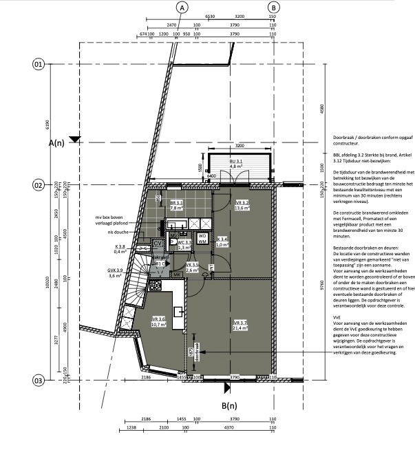Appartement - Nachtegaalstraat/Utrecht (€1950.00/60.00m2)
