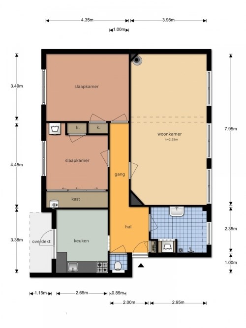 Appartement - Graslaan/Arnhem (€982.00/92.00m2)