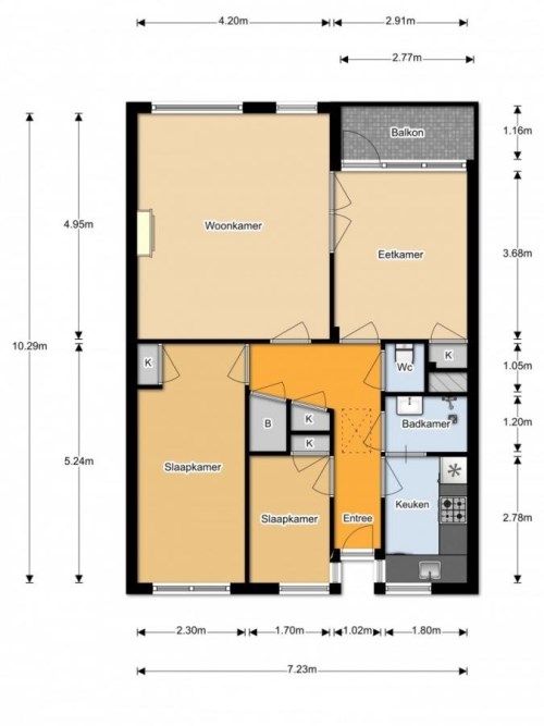 Appartement - Haydnstraat/Amersfoort (€1125.00/111.00m2)